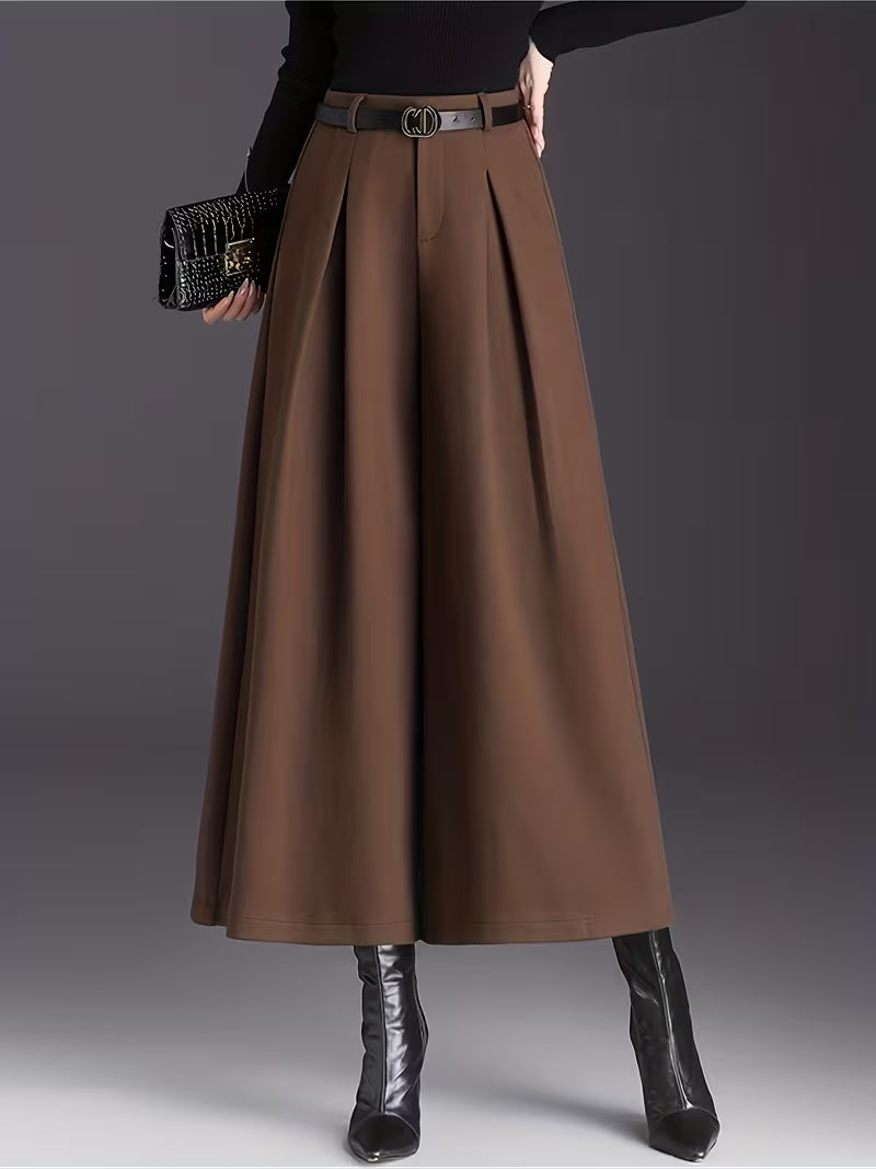 Autumn Winter Loose Wide-Leg Pants, High-Waist Design Loose And Stylish Wide-Leg Trousers, Soft And Comfortable, Ankle Length, Can Be Paired with Various Shoes