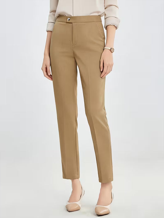 Women's Professional 9-Trouser Length Dress Pants, High-End Temperament Commuter Casual Trousers, Suit Pants
