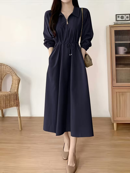 Lapel Tie Dress